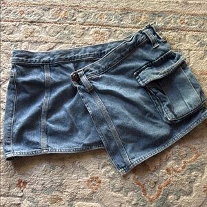Micro mini wrap skirt